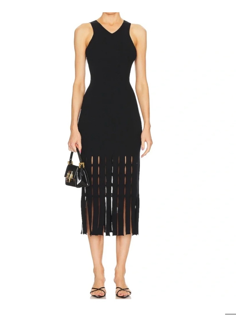 Rails Kaia Fringe Detail Knit Midi Dress